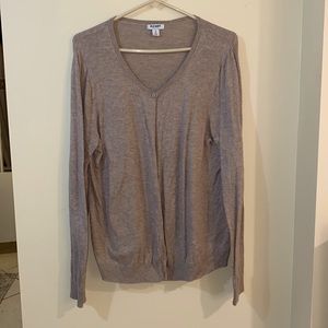 Tan cotton button up cardigan